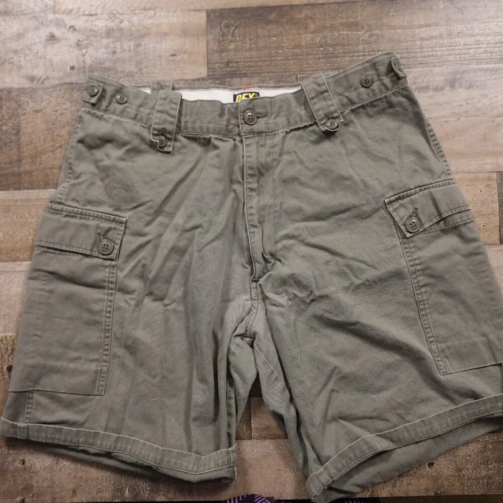 DEX 1963‎ Co Men's Cargo Shorts – Olive Green, Size 34